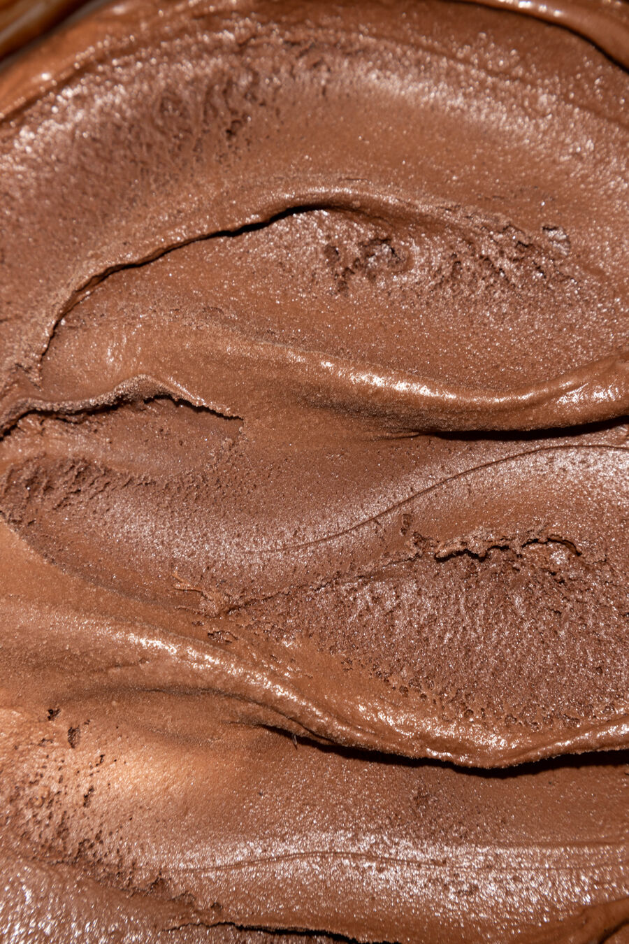 Gelato de chocolate recién batido